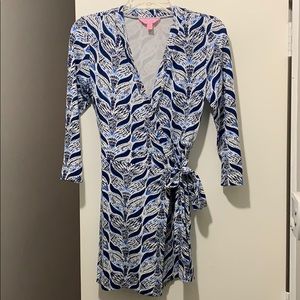 Lilly Pulitzer Karlie Wrap Romper in Mermaids Tail